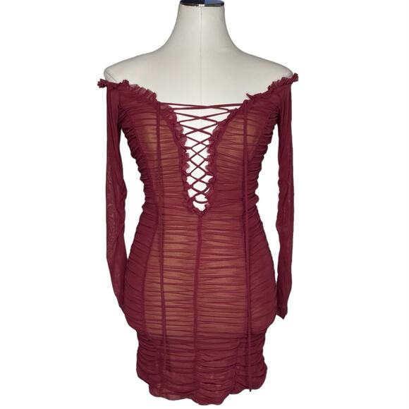 Majorelle Darling Dress in Merlot size XS - Picture 2 of 11